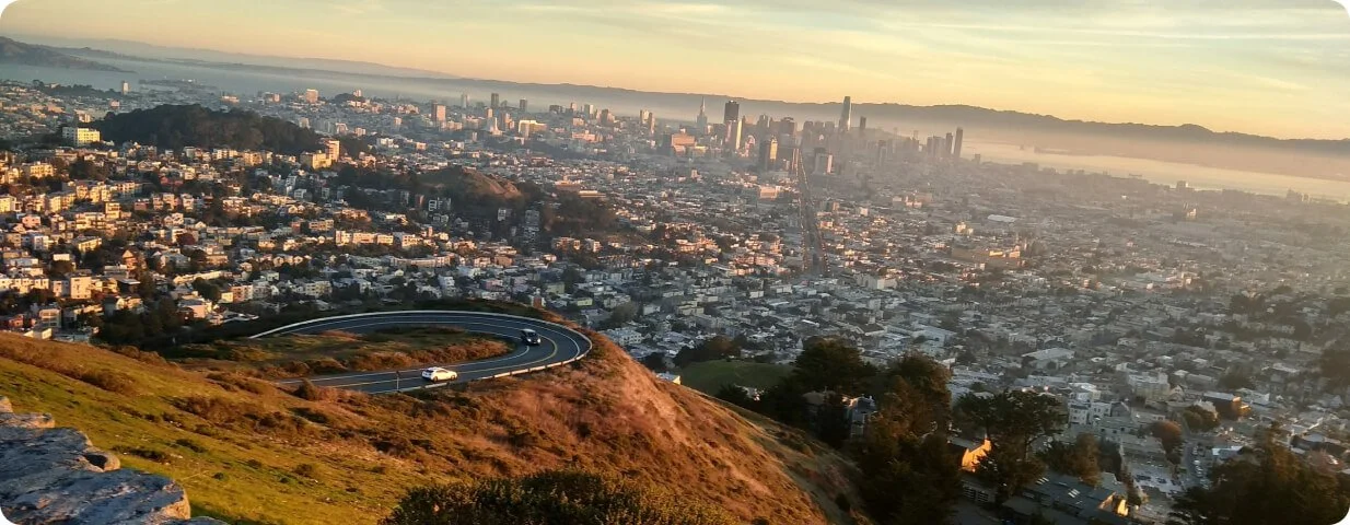 San Francisco skyline with Golden Gate Bridge